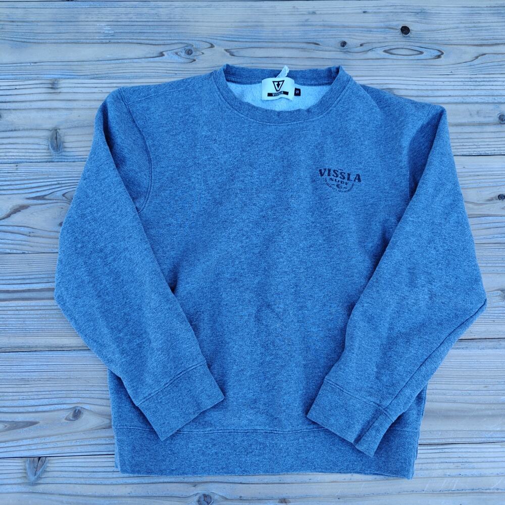 Vissla Surf Crewneck Men's Size Small Gray Sweater Pullover
